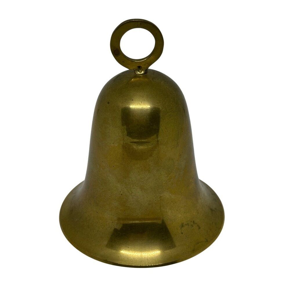 VTG Brass Bell Ringer Boho Hollywood Regency Table Desk Decorative‎ Tabletop MCM